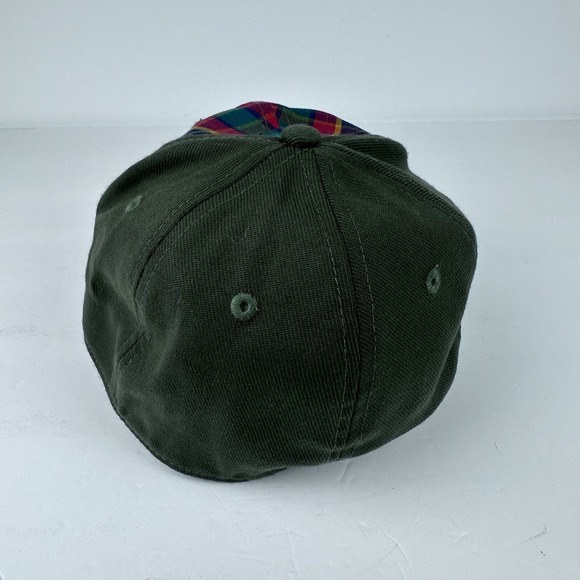 Webelos Hat Cap Fitted M/L Green Red Plaid Crest Mens Outdoor Boy Scouts - Picture 3 of 8